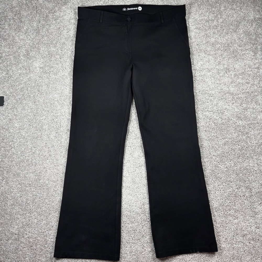 Betabrand Dress Pant Yoga Pants XXL Black Bootcut Workleisure W0104-BK